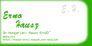 erno hausz business card